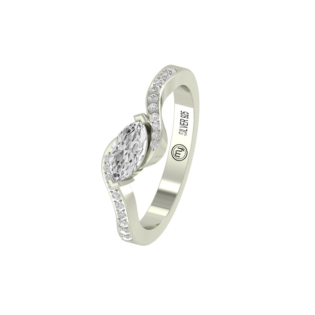 Ecliptica Grace Silver Zircon Ring