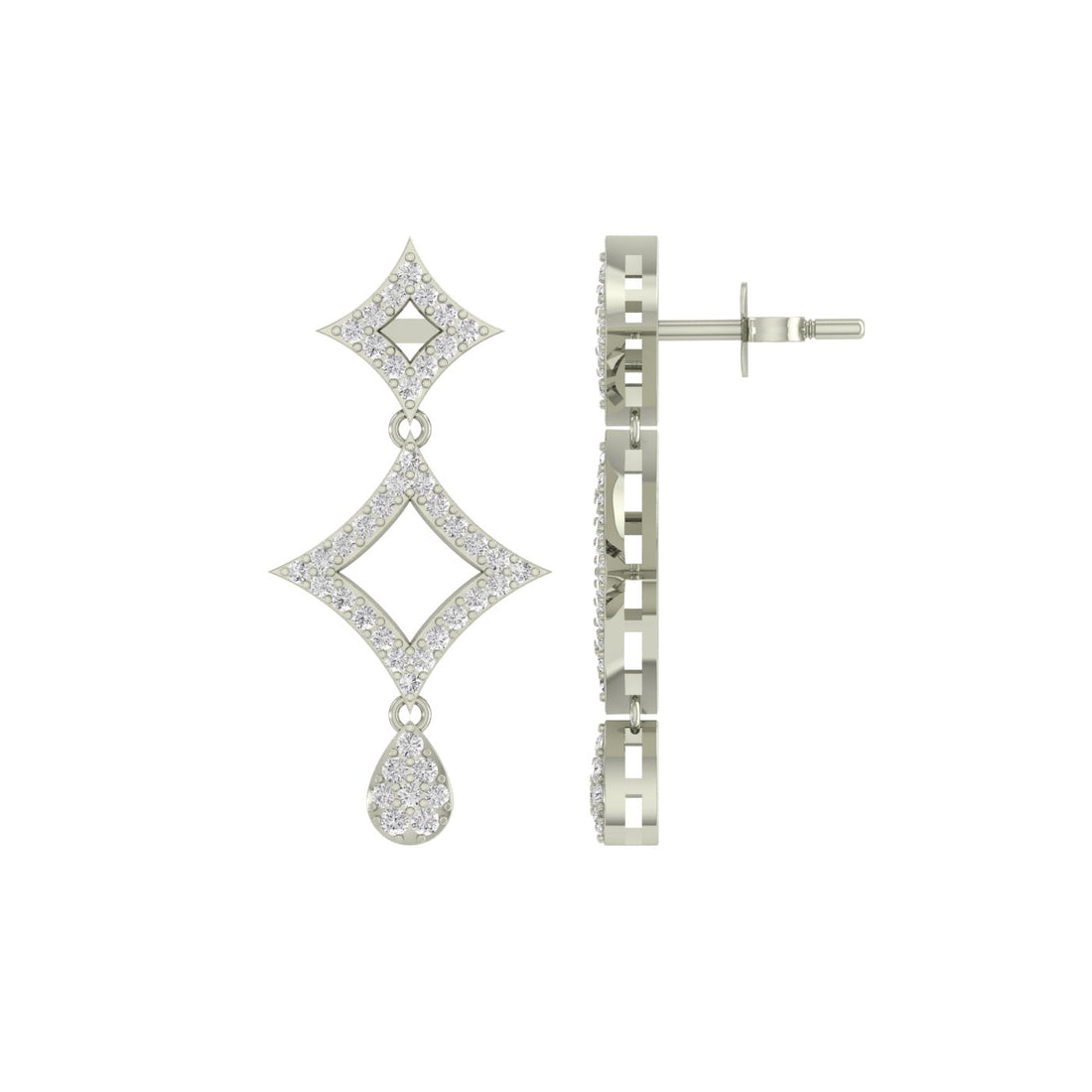 Prism Allure  Silver Zircon Earring