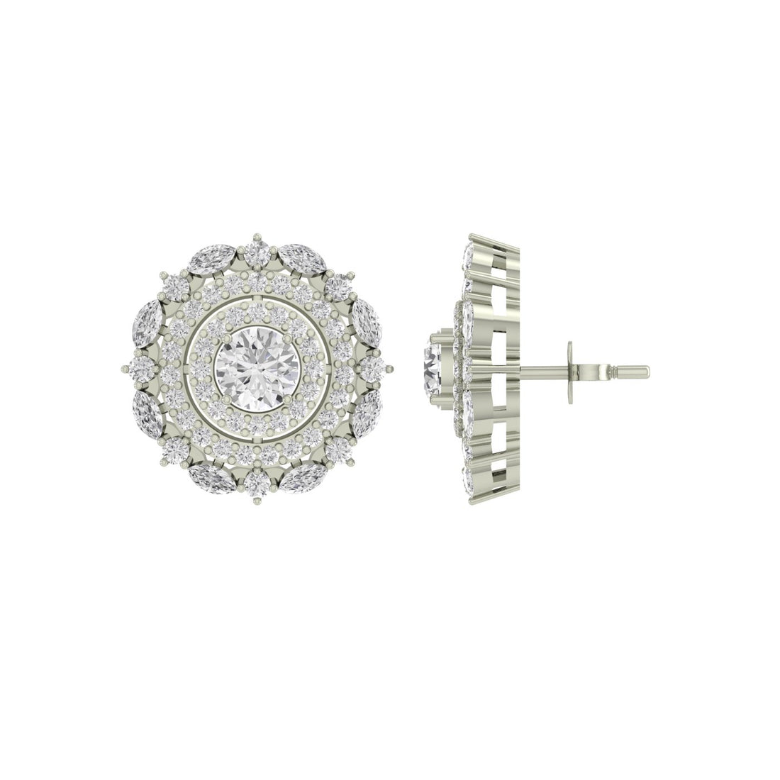 Eterna Radiance  Silver Zircon Earring