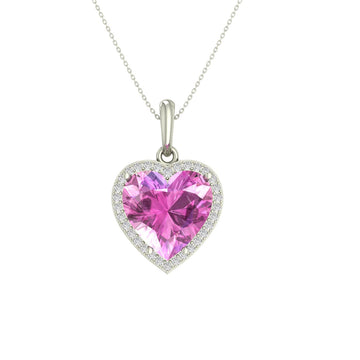 Lover’s Glow Zircon Silver Pendant